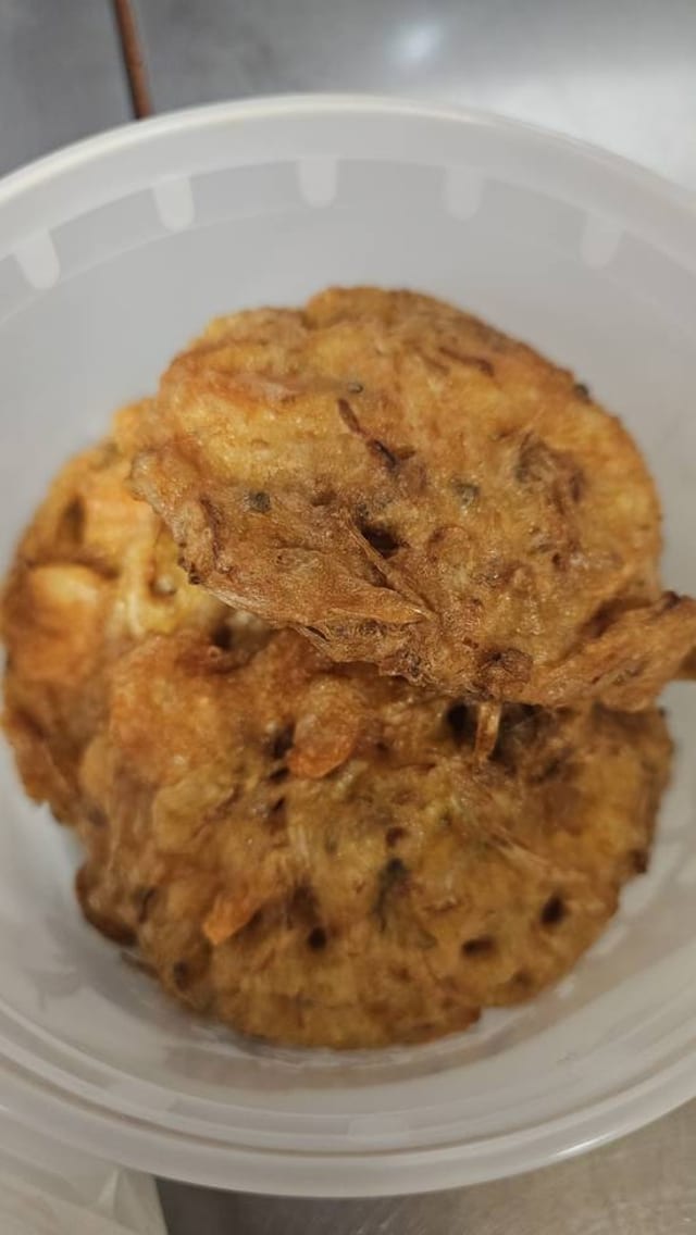 218. Jumbo Shrimp Egg Foo Young.